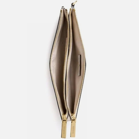 NWT New Kate Spade Madison Double Zip Medium Leather Wristlet Wallet Chalk White - Picture 4 of 5